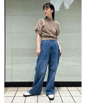 Amazon | [エミ] ハーフスリーブニットプルオーバー 13WNT244058